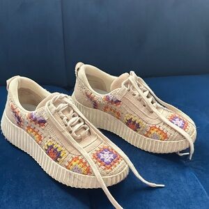 Dolce Vita Multicolor Crochet Platform Sneakers